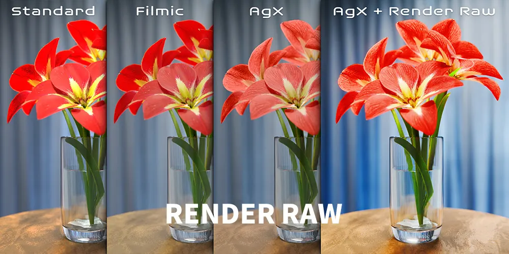 Blender真实色彩渲染校正插件 Render Raw V1.3.9 – Pixel Perfect Color Correction