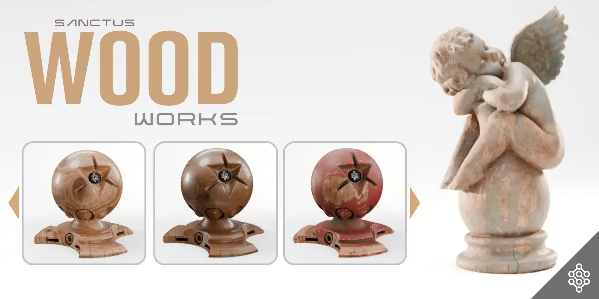 Blender木纹材质预设包 Sanctus Wood Works V1.0.3下载｜130+程序化木纹材质｜27组Geometry Nodes生成器｜支持4.3-5.1