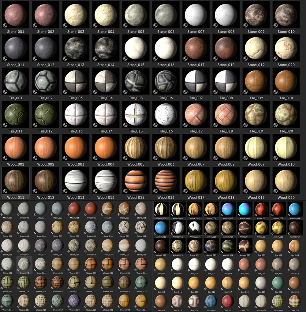 Blender低精度材质资产预设包 Tiny Texture Pack Collection 低模纹理库下载 Blender Asset Browser材质库