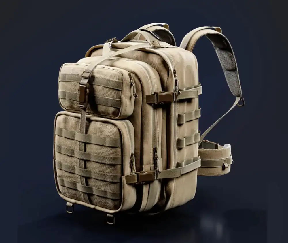 Blender军用靴子与军用背包建模贴图渲染完整教程Artstation – Military Boots and Backpack 3D Model + Full Tutorial