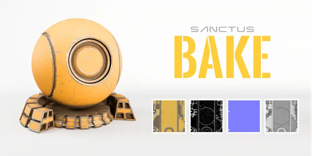 Blender烘焙插件 Sanctus Bake v1.2.2 介绍｜支持 Sanctus Library 与 Sanctus Viz 材质贴图烘焙优化