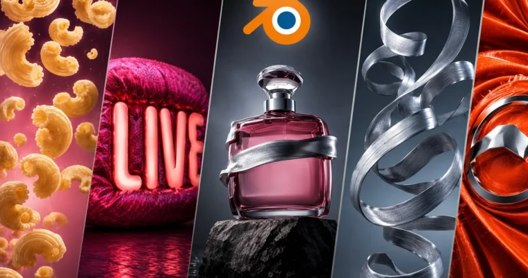 Blender商业广告动画教程_Udemy Blender for Advertising Masterclass_产品广告包装动画布料流体渲染实战课程