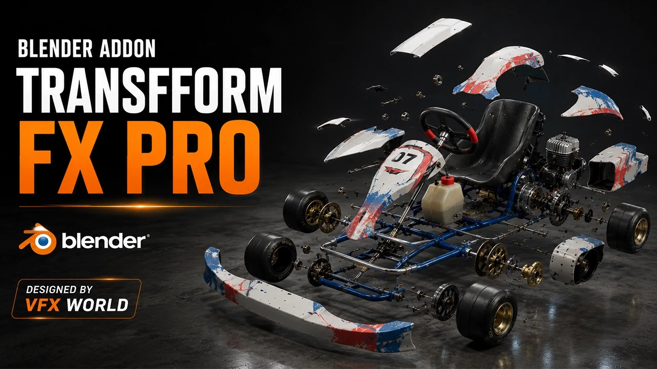 Transform FX Pro V7.3 - Blender科幻机械动画与纳米变形程序化插件
