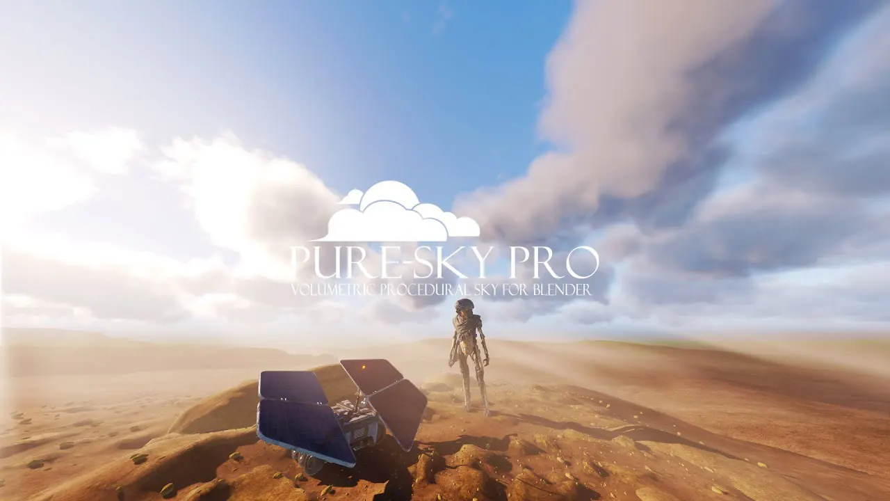 Blender顶级天空模拟插件 Pure-Sky Pro V7.0.39 + V6.0.84 全功能完整版下载Pure-Sky Pro V7.0.39 + V6.0.84 Full Pack (Eev
