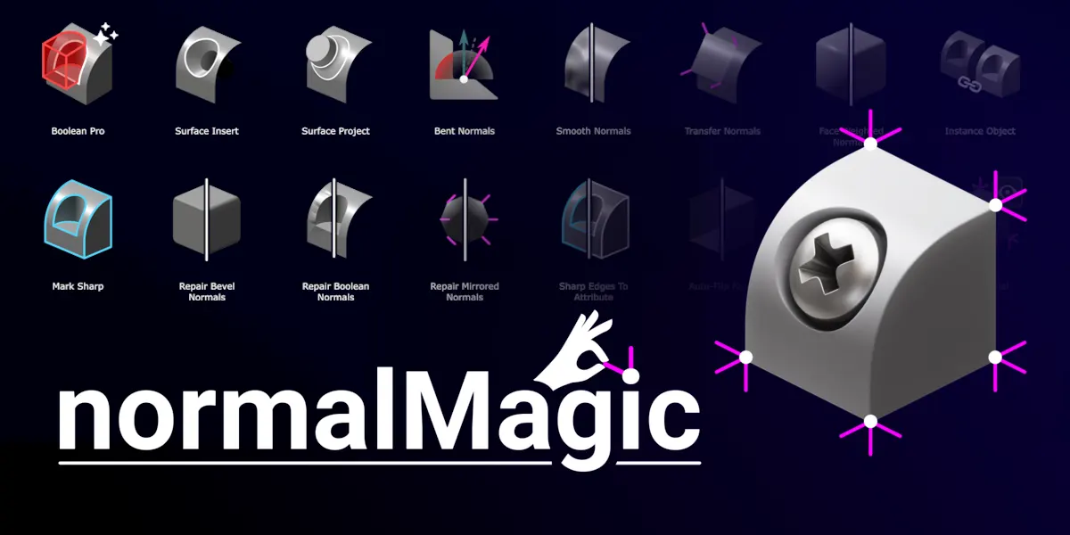 Blender法线控制神器 Normal Magic V2.0.0 高级建模插件下载