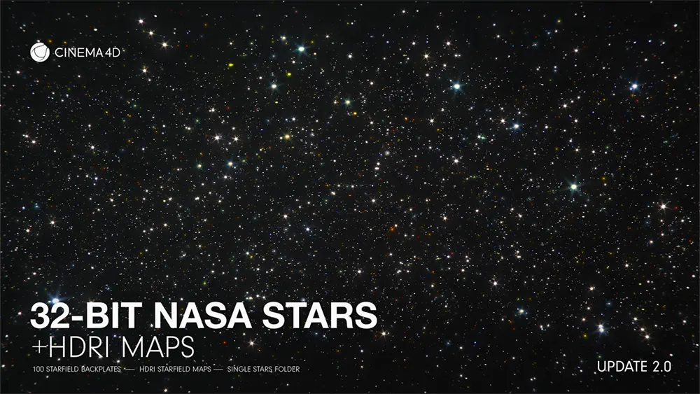 Blauw Films Star System星空贴图素材下载｜8K HDRI宇宙星空背景与32位单星资源合集