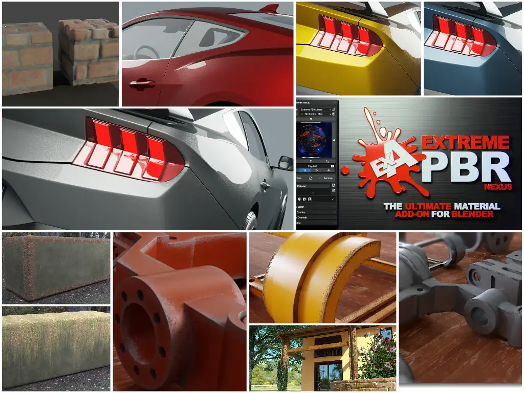 Blender材质预设包插件 Extreme PBR Nexus V4.2.101 中文版下载 + 1800+ PBR材质库 + 2K资产预设包