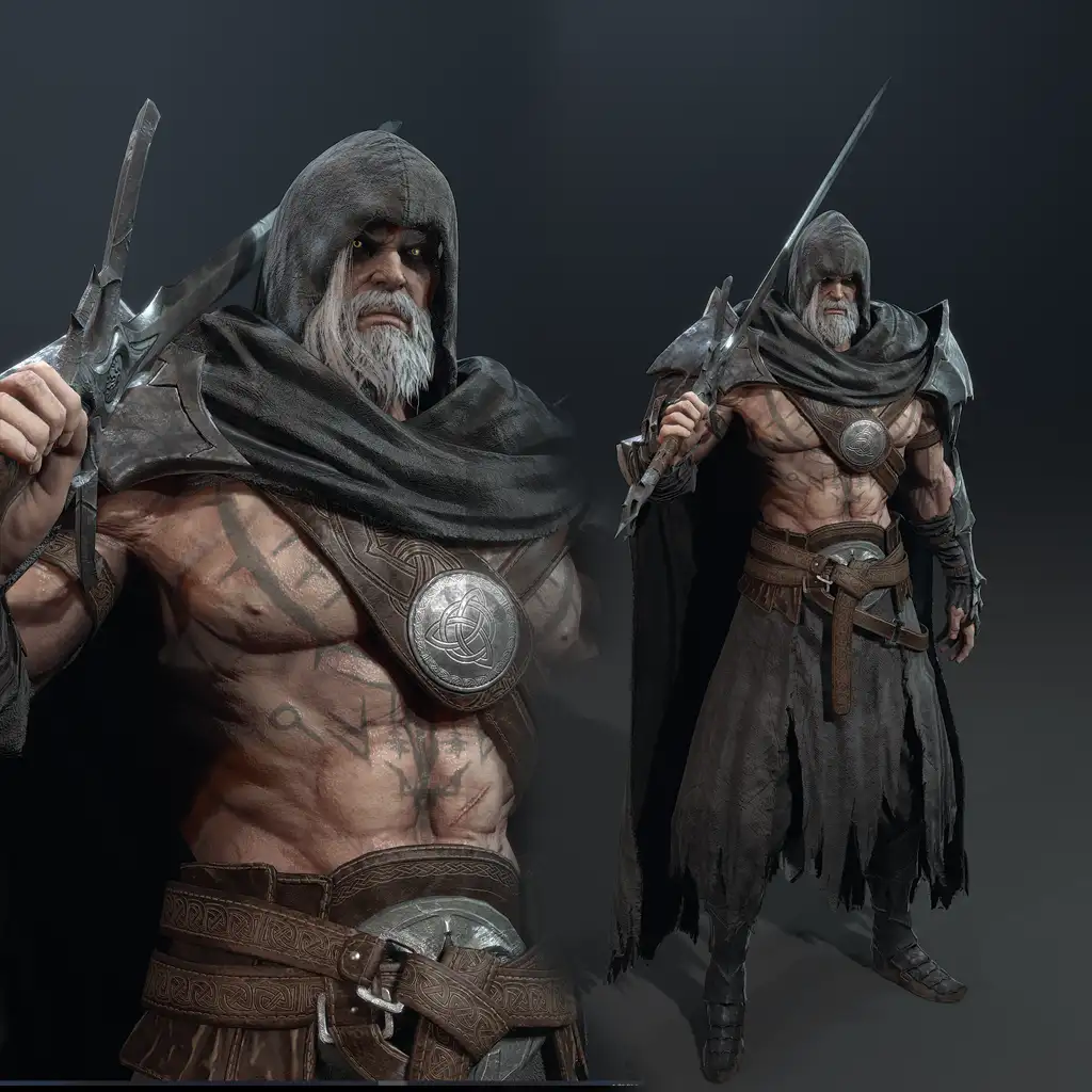 Blender暗黑武士角色建模教程 Dark Warrior Character Modeling by Flycat 高清工程文件下载