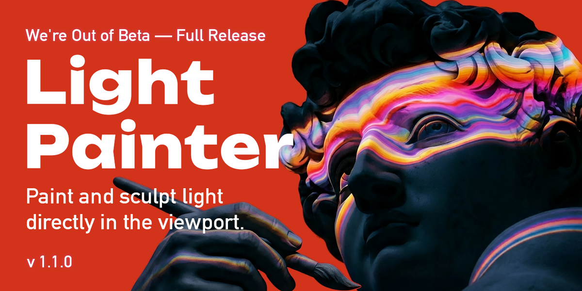 Blender光影绘画插件 Light Painter v1.0.9 英文版下载｜Cycles实时灯光绘制工具