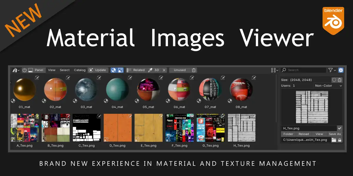 Blender材质预览管理插件 Material Image Viewer v1.1.0