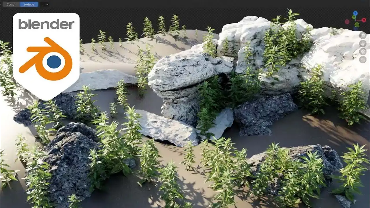 Blender自然环境植物散布与建筑生成插件 BagaPie Modifier Assets V11.0.11 + V10.4.16 完整版下载