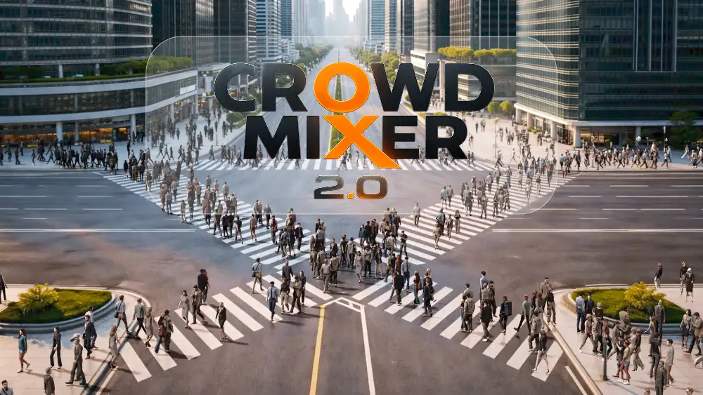 Blender人群模拟插件 Crowd Mixer V2.0.1