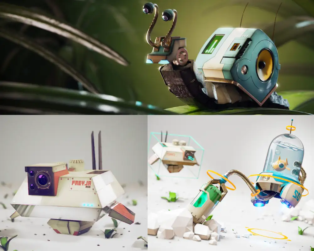 Blender机器人硬表面建模贴图材质绑定动画渲染基础教程更新完整版附工程文件下载CGBoost Robotic Planet Blender