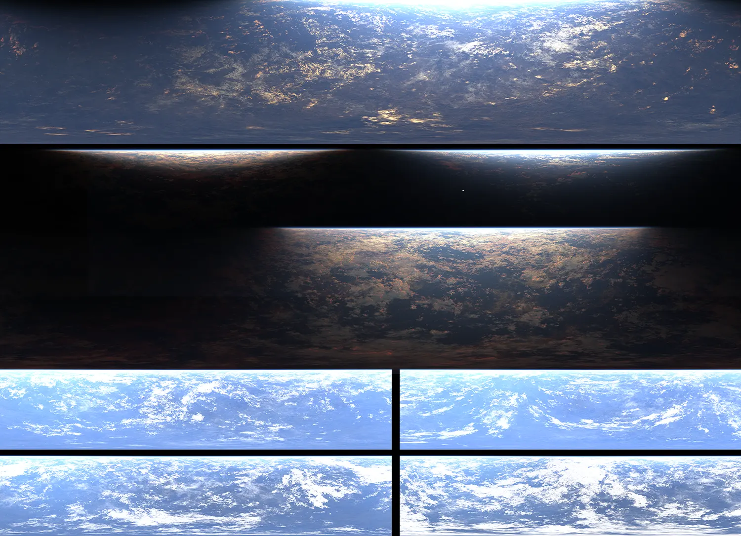 8幅高清真彩宇宙星河与类地星球环境贴图合集—高动态范围HDRI素材极速下载Space and Planet HDRI