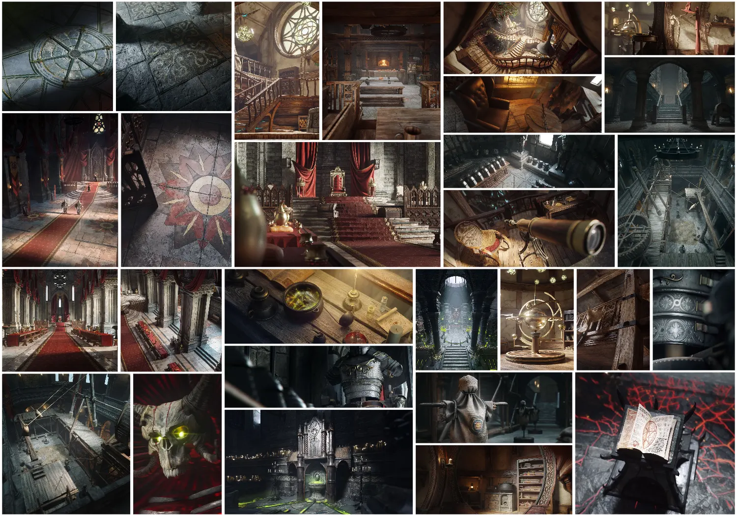 恢弘中世纪宫廷与魔法场景3D资产包_丰富家具道具建筑元素合集_即下即用_影视动画专用KitBash3D – Enchanted Interiors