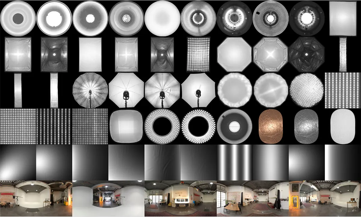 一键还原专业摄影灯光氛围真实HDRI贴图全套42款多类型高质量三维渲染素材3D Collective - Real Light Studio Pack